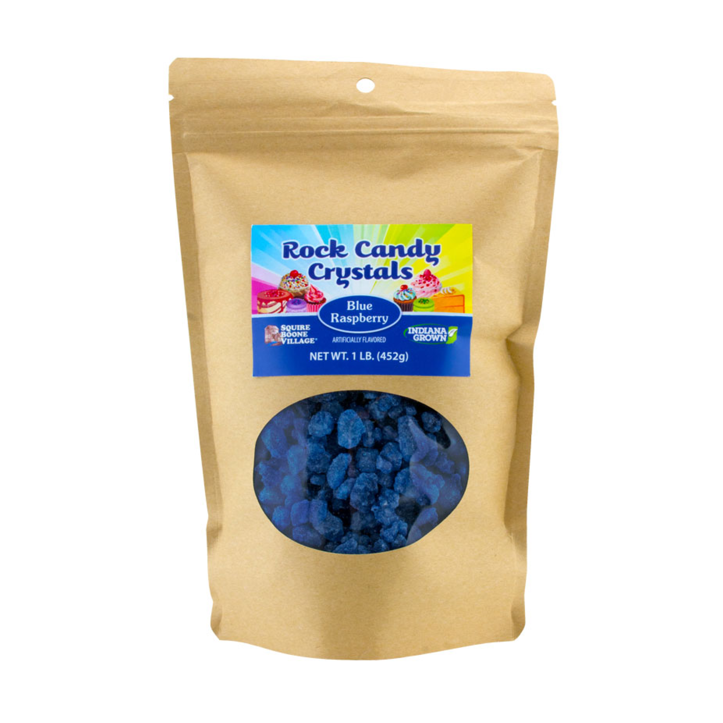Light Blue/Blueberry-Rock Candy Crystals-1 lb Bag