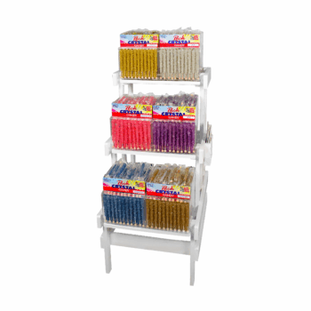 6 Bin Rock Crystal Candy Wood Floor Display