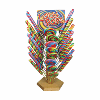 Lollipop Tree Oak Counter Display