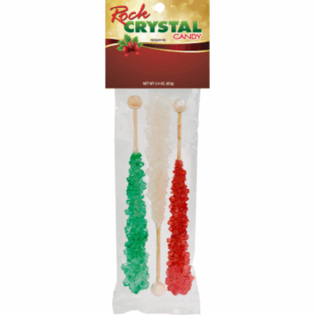 Christmas Rock Crystal Candy 3 Stick Peg Bag