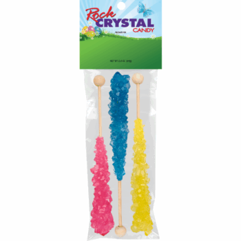 Easter Rock Crystal Candy 3 Stick Peg Bag