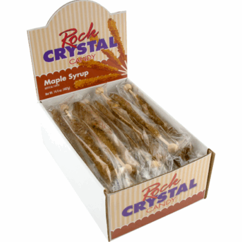 Dark Amber/Maple Syrup 24ct Rock Crystal Candy Self Merchandising Box