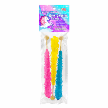 Magic Unicorn Rock Crystal Candy<br>3 Stick Peg Bag