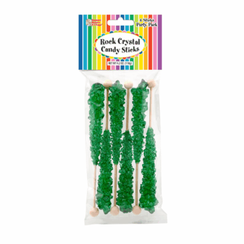 Dark Green/Watermelon Rock Crystal Candy 6 Stick Party Pack