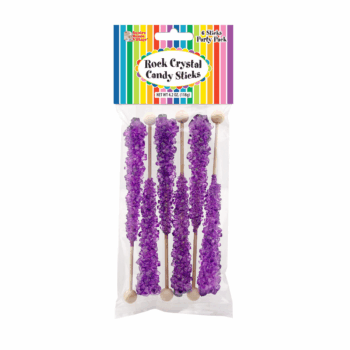 Purple/Grape Rock Crystal Candy 6 Stick Party Pack
