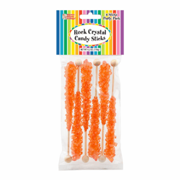 Orange/Orange Rock Crystal Candy 6 Stick Party Pack