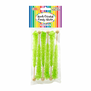 Light Green/Green AppleRock Crystal Candy 6 Stick Party Pack