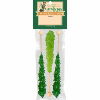 St. Patrick's Day Rock Crystal Candy 3 Stick Peg Bag