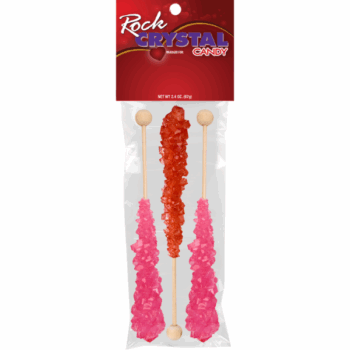 Valentine's Day Rock Crystal Candy 3 Stick Peg Bag